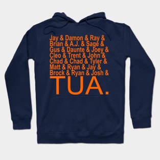 Dolphins quarterbacks History of Miami with Tua Tagovailoa Hoodie